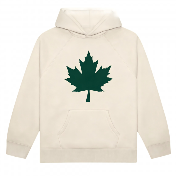 Heavyweight 100% Cotton Men's Fleece Hoodies with Flock Printed Design, Casual Style