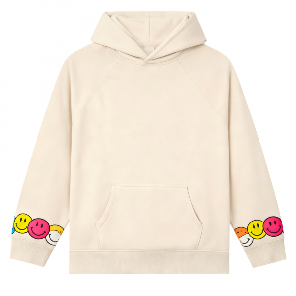 Heavyweight 100% Cotton Fleece Hoodies for Men, Flock Printed Casual Style